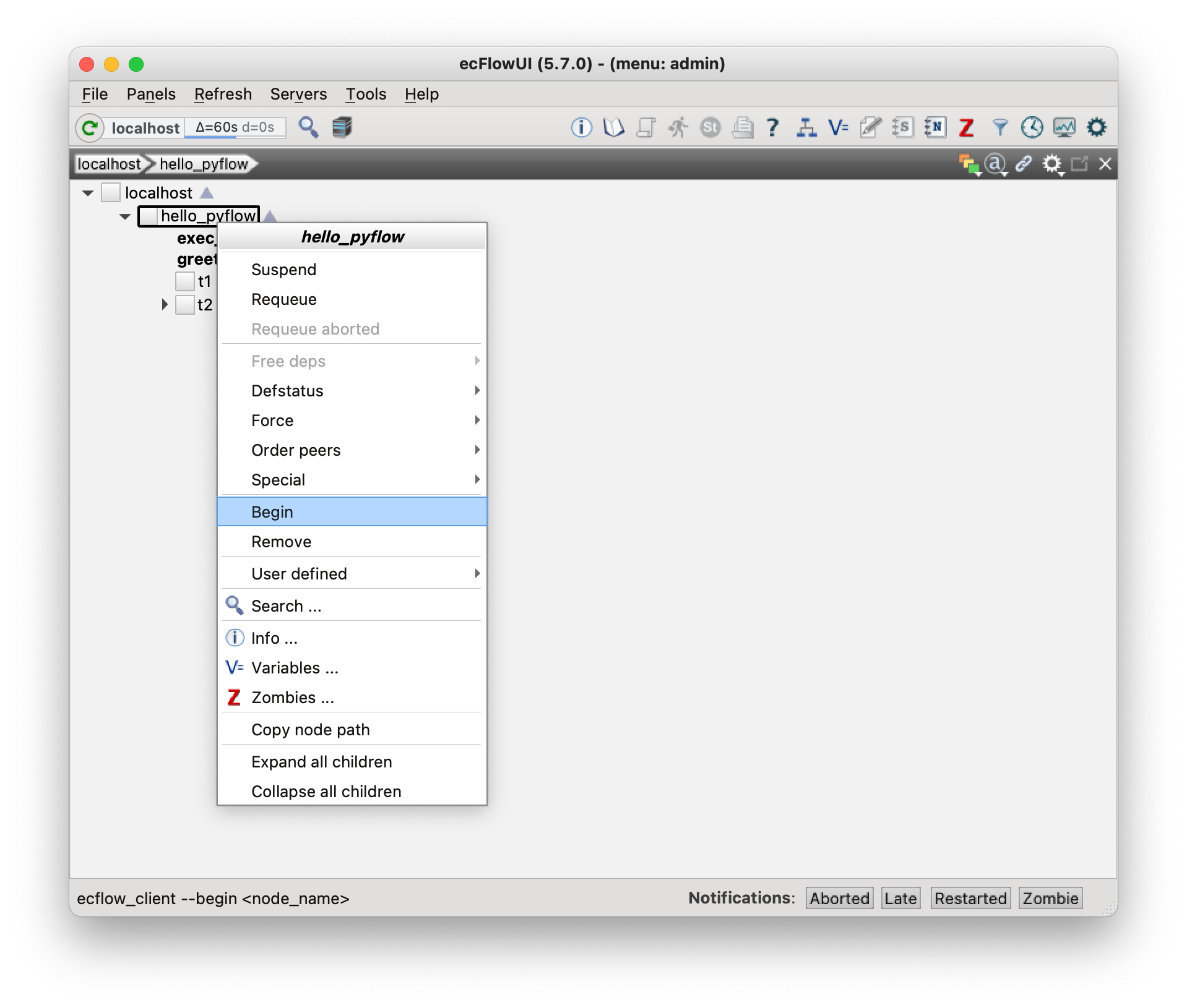 ecFlowUI Begin Suite